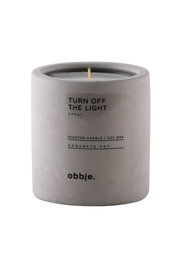 Aberto Design Vela "Turn Off The Light Verti" Hormigón, Aroma Cacao y Crema, 8.5x9 cm